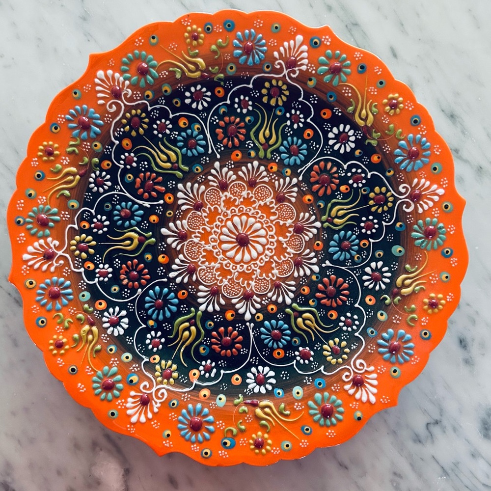 Handmade decorative plate OS